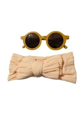 NWT - Golden Round Kids Sunglasses With Bow Headband Set (SKU#0500)